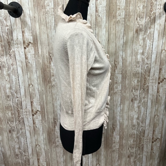 Moda International Cream‎ Ruffled Cardigan - Picture 3 of 5